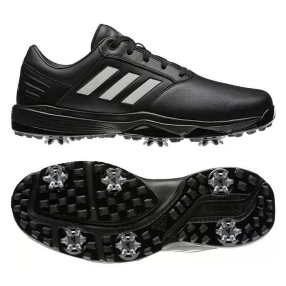 Adidas 360 Bounce Spiked PGA Golf Tour Shoes Black Silver Mens 8.5 New